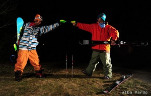 Ski-Snowboard duel